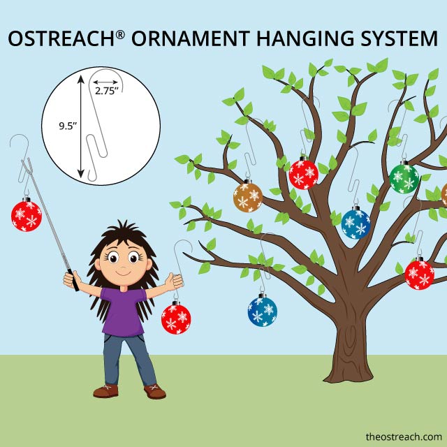 Ostreach Ornament Hanging System Large Ornament Hooks